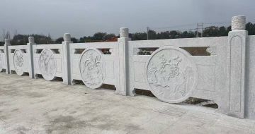 贵州芝麻白河道栏杆 石材栏杆