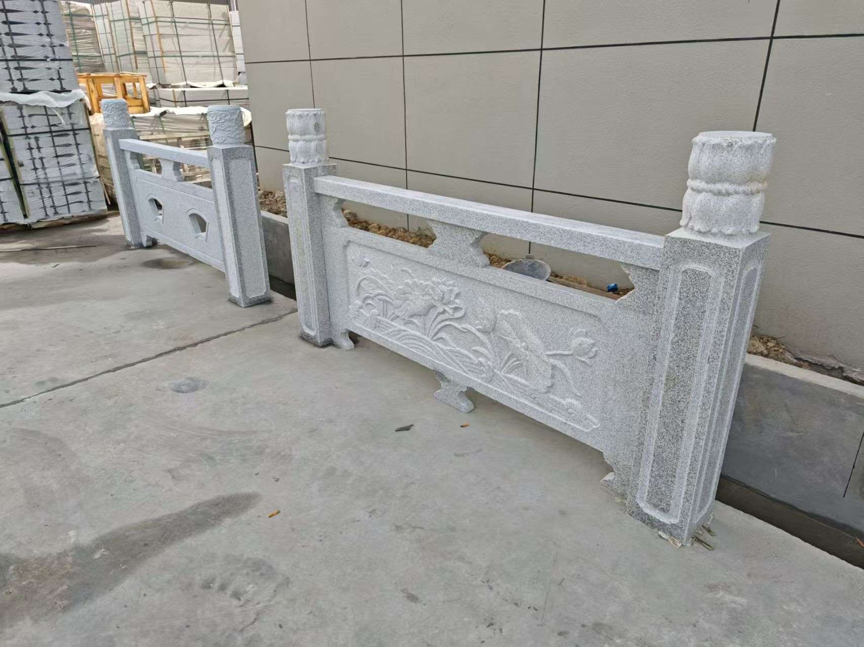 贵州芝麻白河道栏杆 石材栏杆