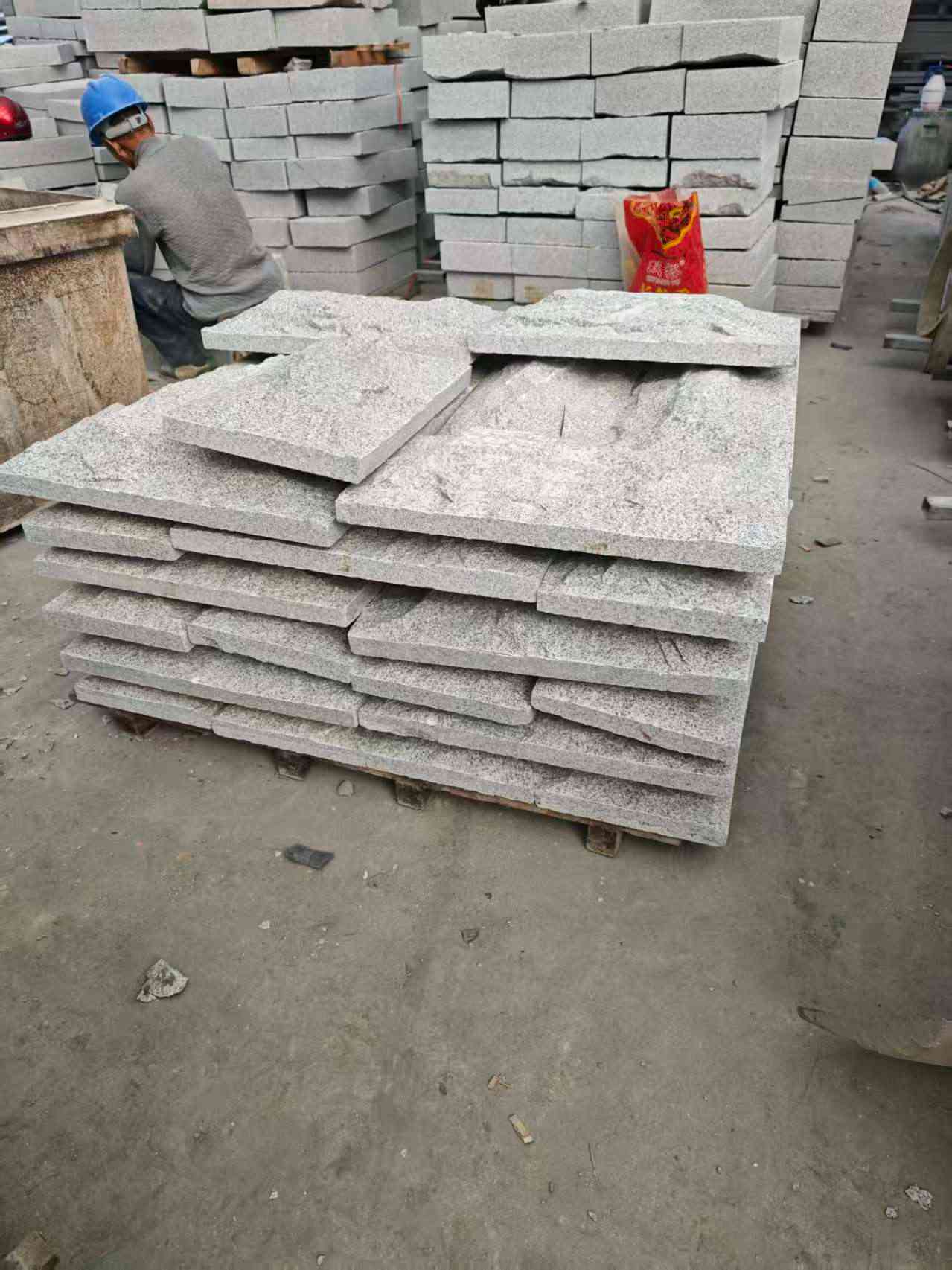 贵州芝麻白蘑菇石，自然面